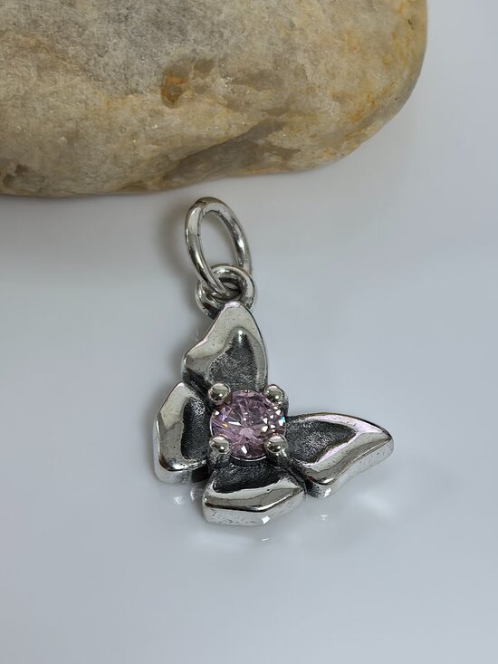 James Avery Jewelry - James Avery Butterfly Gemstone Charm (Pink), S925 Silver Jewelry (Women's)